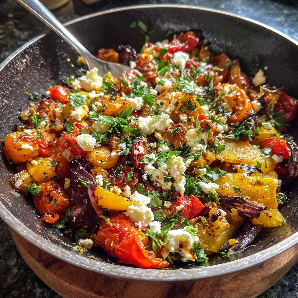 Gesund & Leicht Mediterrane Gemüsepfanne mit Feta