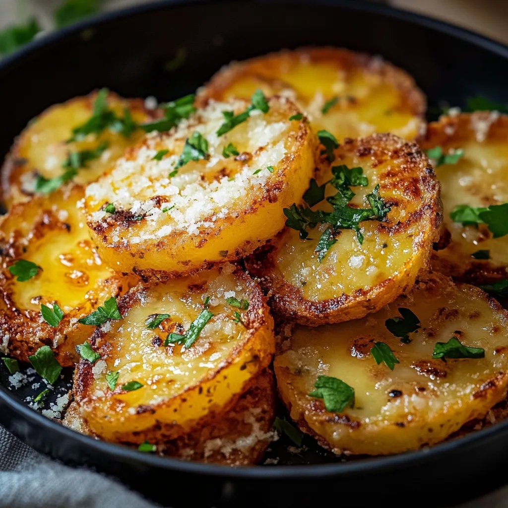 Knusprige Knoblauch-Parmesan-Kartoffelspalten