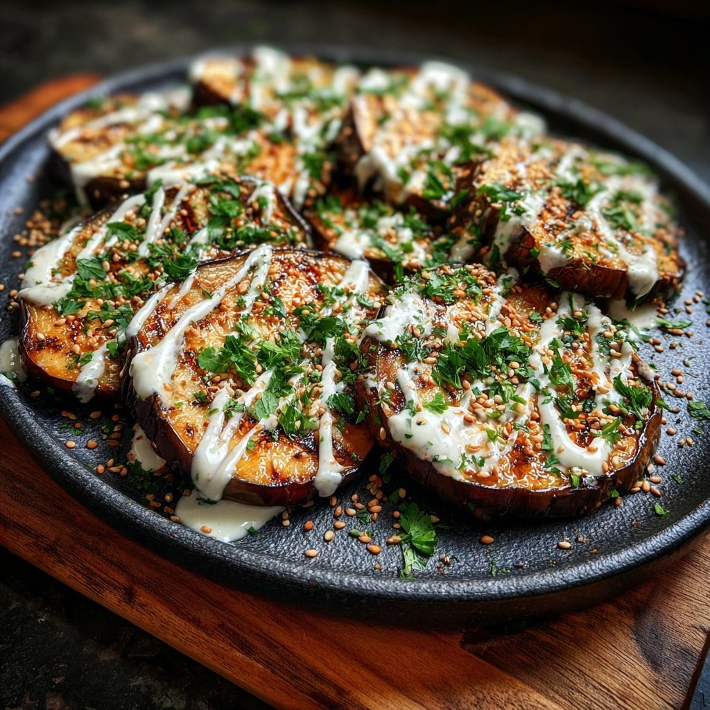 Gegrillte Auberginen Mit Tahini