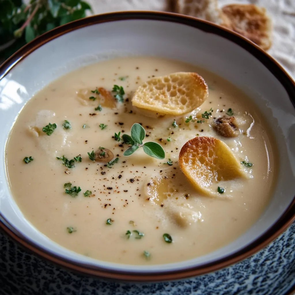 Parmesansuppe mit Trüffelöl