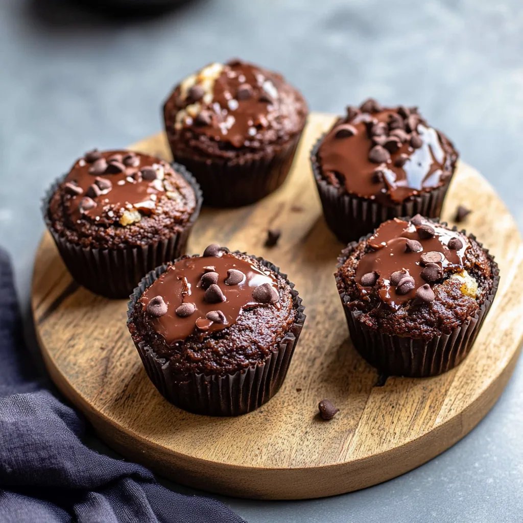 Kirsch-Schokoladen-Muffins mit cremiger Füllung