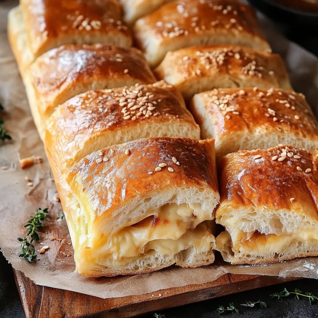 Schinken und Käse Zupfbrot