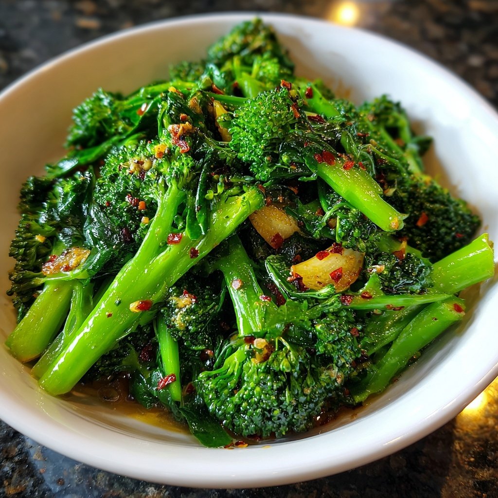 Brokkoli Pfanne Mit Knoblauch