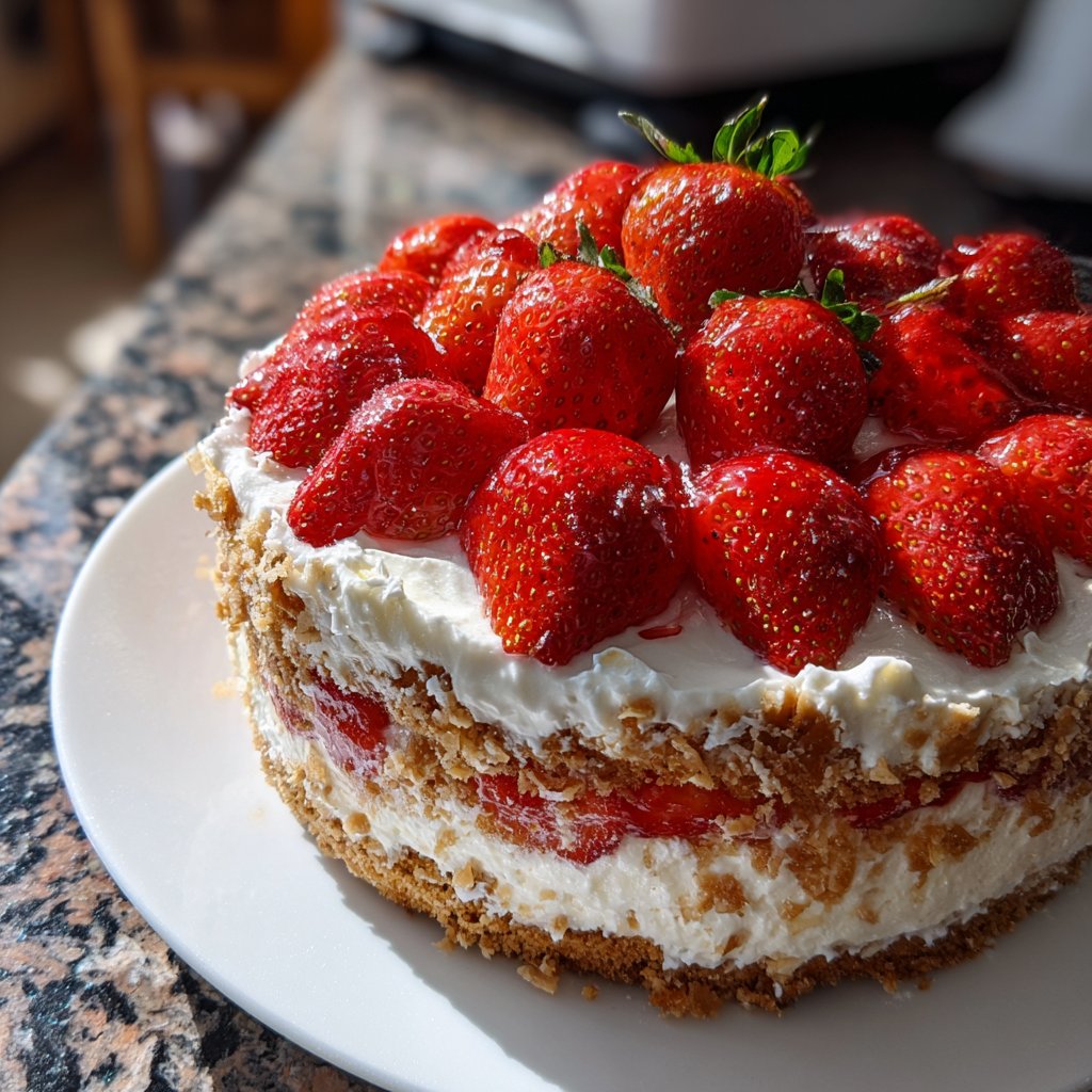 Erdbeerkuchen Mit Schmand