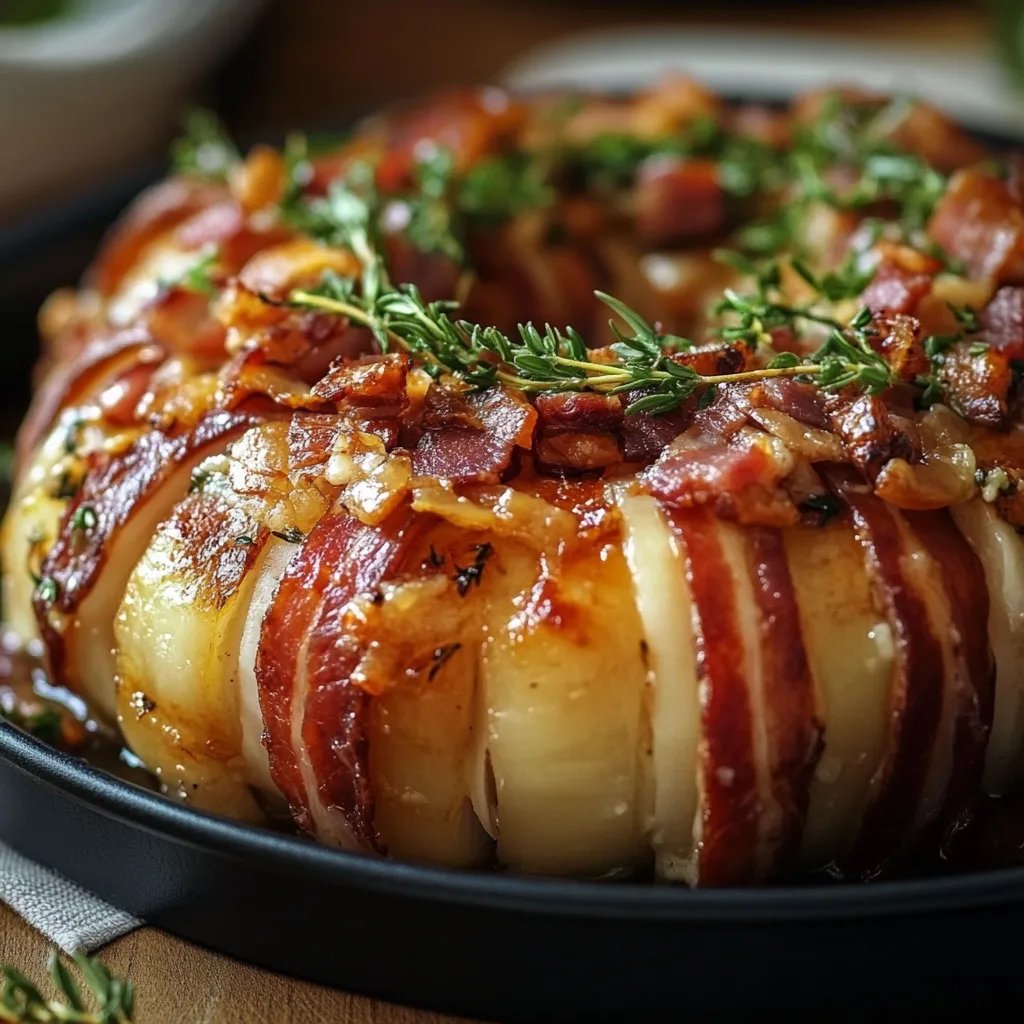 Rindfleisch-Bacon-Brie-Mondkranz