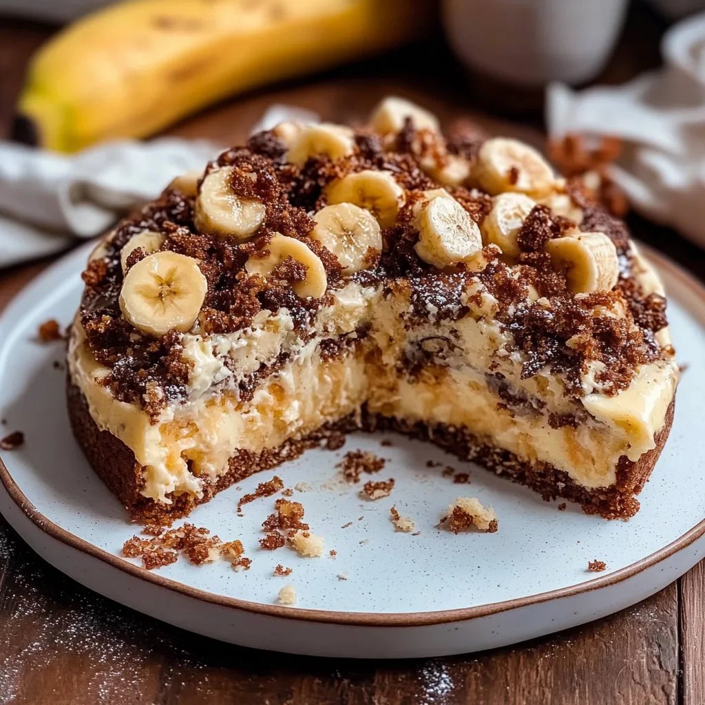 Einfacher Maulwurfkuchen mit Bananen