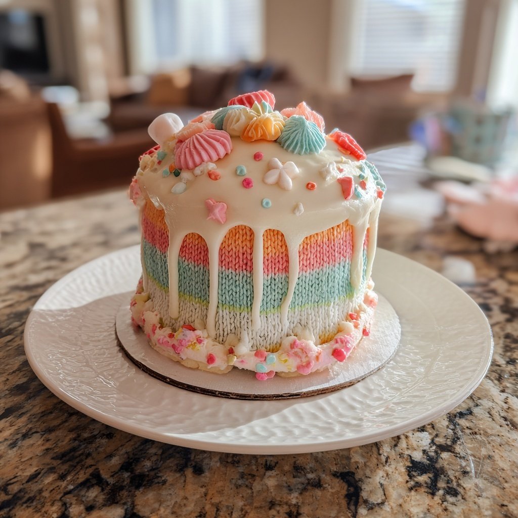 Knit Hat Cake