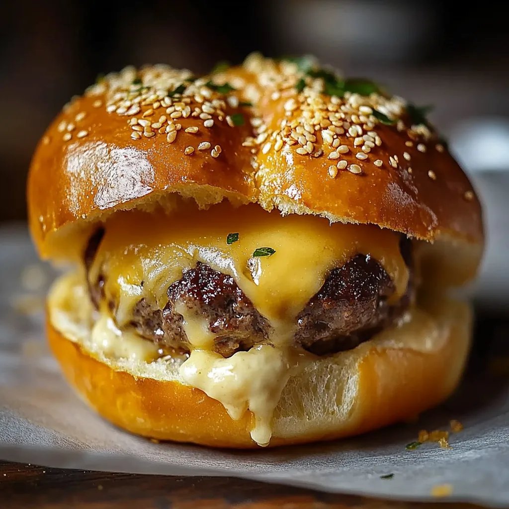 Cheeseburger-Bomben mit Knoblauch und Parmesan