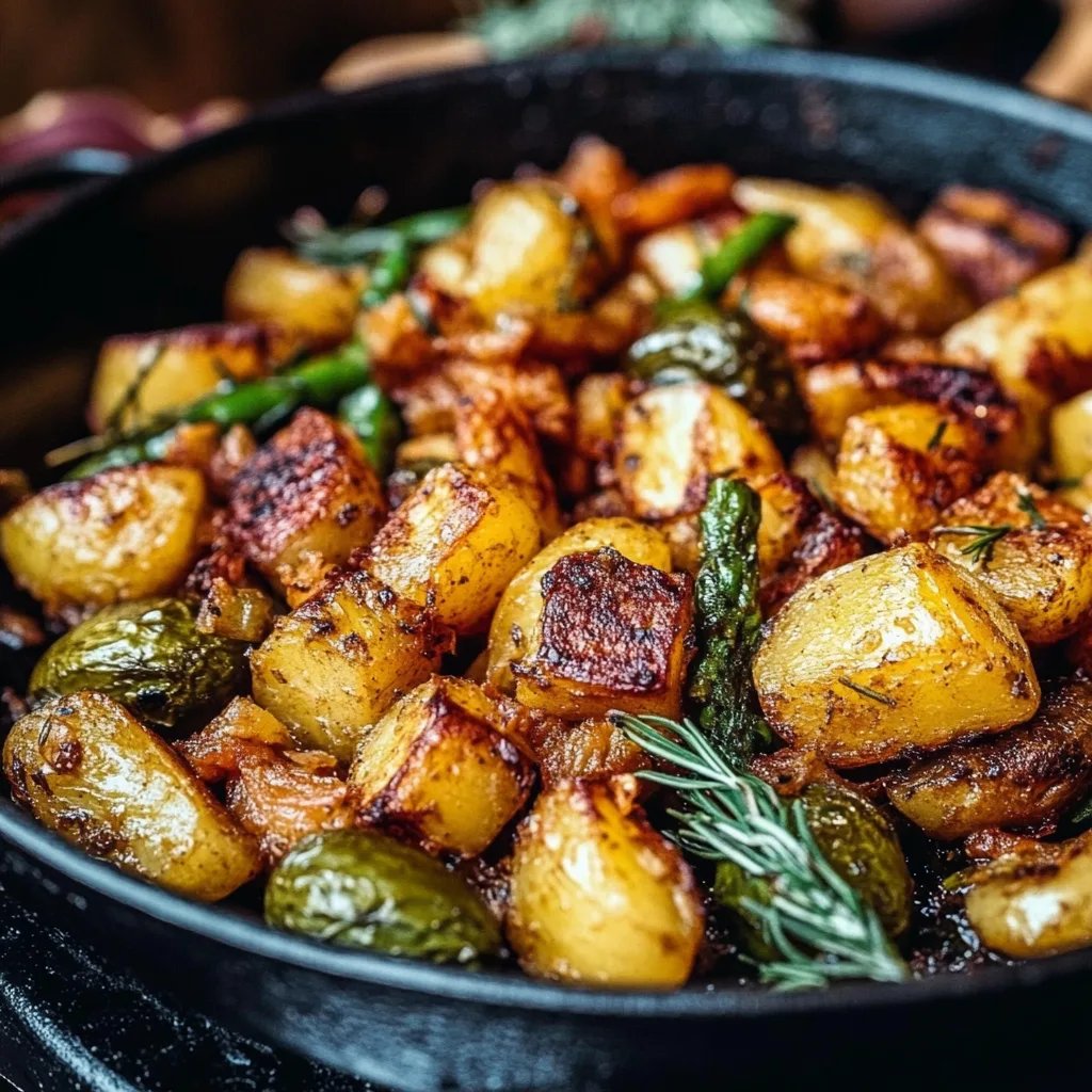 Kartoffeln und grüne Bohnen