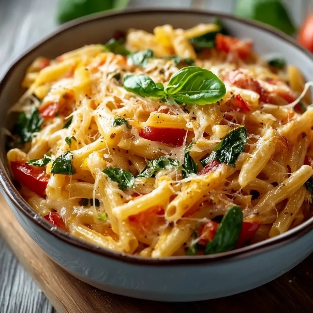 Gesunder vegetarischer Nudelauflauf