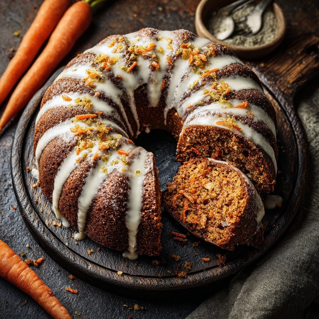 Karottenkuchen Mit Zitronen Zuckerguss